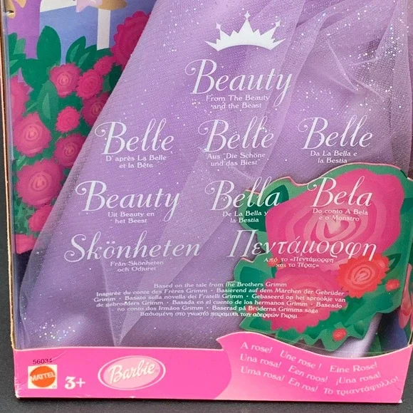 Barbie Foreign Edition Beauty & the Beast Belle Doll 2001 Mattel 56034 NRFB - Picture 5 of 10
